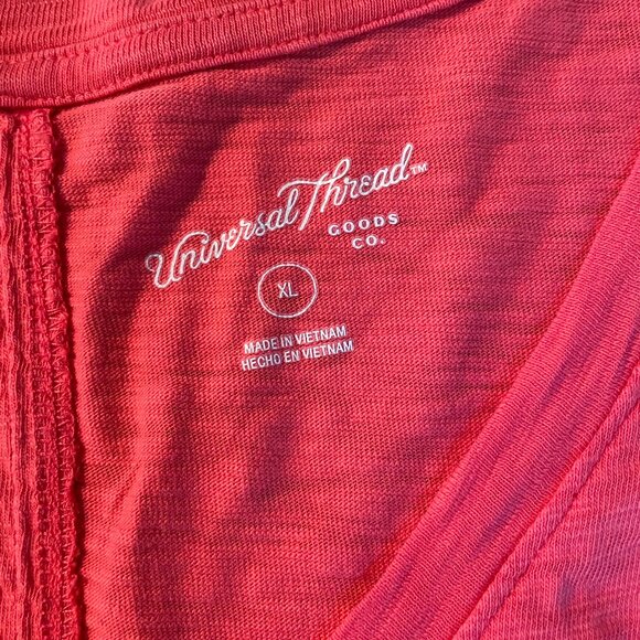 Size XL Universal Thread short sleeve, coral pink midi T-shirt dress - Picture 7 of 8